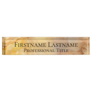 Elegant Gold Nameplate