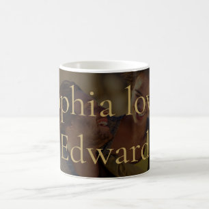 Elegant Gold Names Loves Photo Coffee Mug