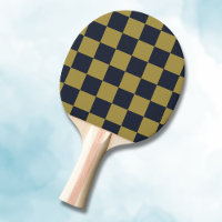 Elegant Gold & Navy Blue Chequered Pattern