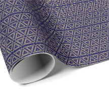 Elegant gold navy blue geometric pattern modern