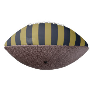 Elegant Gold & Navy Blue Vertical Stripes American Football