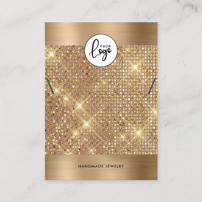 Elegant Gold Necklace Bracelet Display Card (Front)