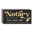 Elegant Gold Notary Loan Agent Car Magnet