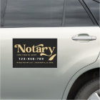 Elegant Gold Notary Loan Agent Car Magnet