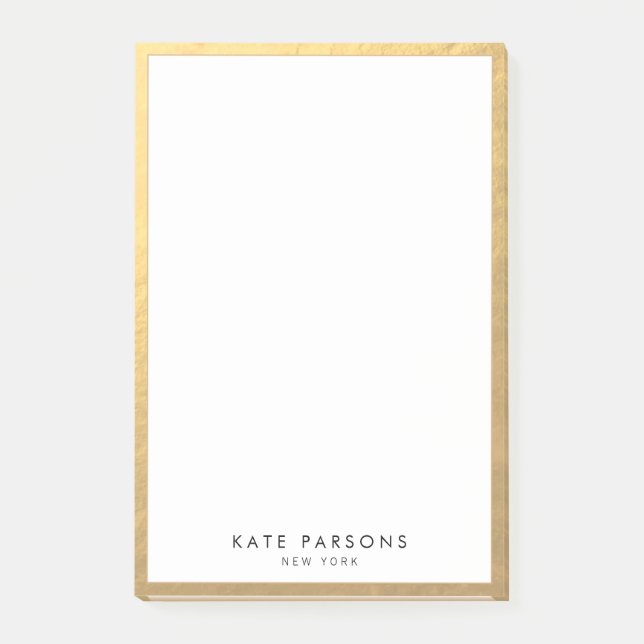 Elegant Gold Notepad (Front)