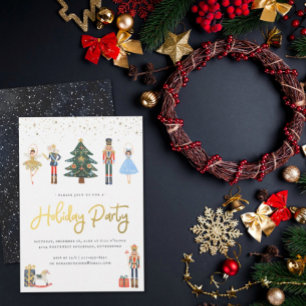 Elegant Gold   Nutcracker Christmas Holiday Party