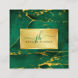 Elegant Gold on Gold Speckles Minimalist 2.5x2.5 Square Business Card