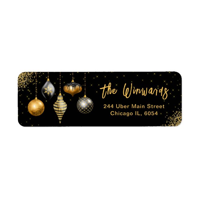Elegant Gold Ornament Christmas (Front)