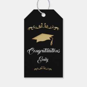 Elegant Gold Ornament Congratulations Graduate Gift Tags