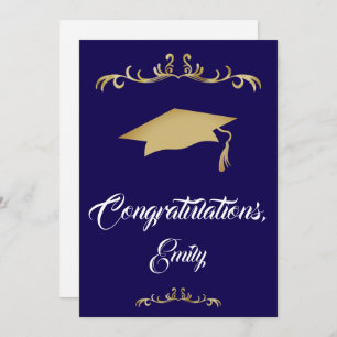 Elegant Gold Ornament Congratulations Graduation Card