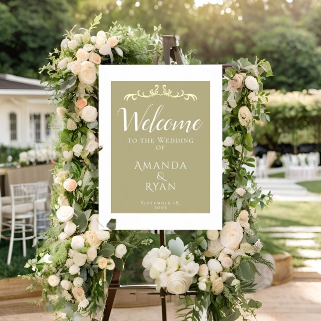 Elegant Gold Ornament Welcome Wedding Foil Prints (Creator Uploaded)