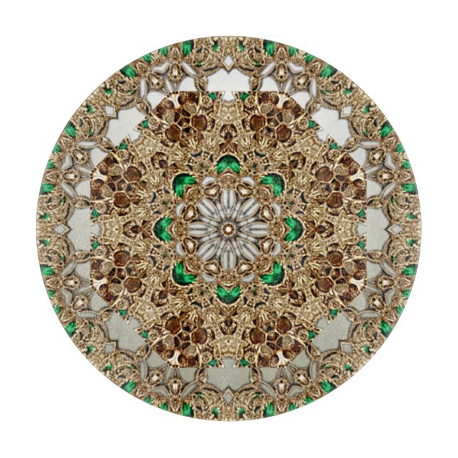 Elegant Gold Ornate Cutting Board (Front)