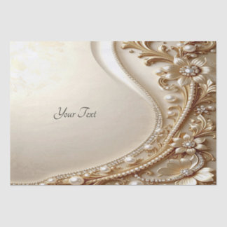 Elegant Gold Ornate Floral Tissue Paper