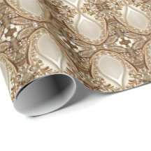 Elegant Gold Ornate Floral Wrapping Paper