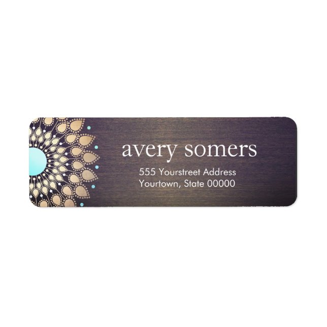 Elegant Gold Ornate Lotus Mandala Wood Look (Front)