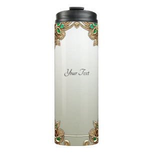 Elegant Gold Ornate Thermal Tumbler