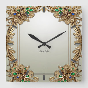 Elegant Gold Ornate Wall Clock