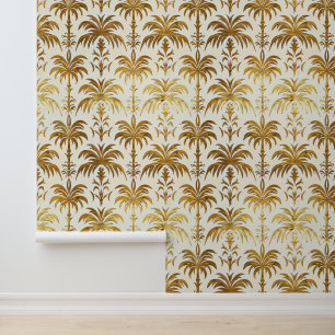Elegant Gold Palm Tree Peel and Stick Wallpaper