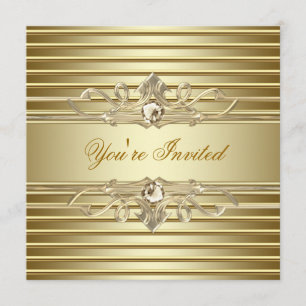 Elegant Gold Party Invitations