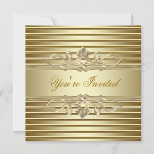 Elegant Gold Party Invitations