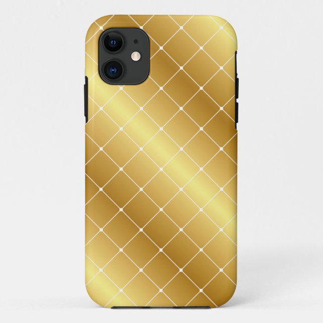 Elegant Gold Pattern iPhone Case (Back)