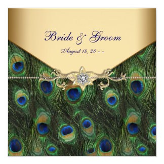 peacock wedding invitations cheap