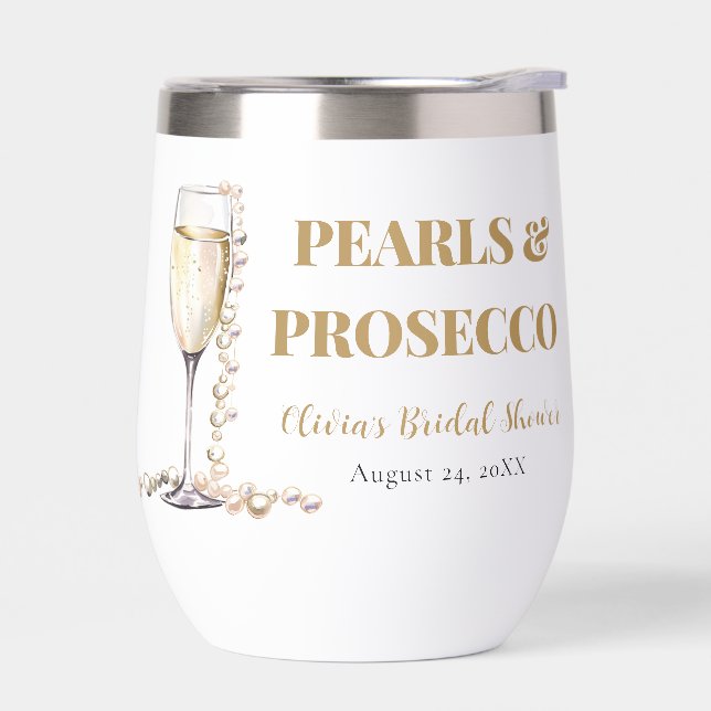Elegant Gold Pearls and Prosecco Bridal Shower (Left)