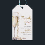 Elegant Gold Pearls and Prosecco Bridal Shower Gift Tags<br><div class="desc">Elevate your bridal shower gifts with our Elegant Gold Modern Pearls and Prosecco Gift Tags. Crafted with sophistication in mind, these tags add a touch of glamour to any present. Featuring a sleek design accented with pearls and a hint of bubbly prosecco, they perfectly complement your upscale event. Make your...</div>