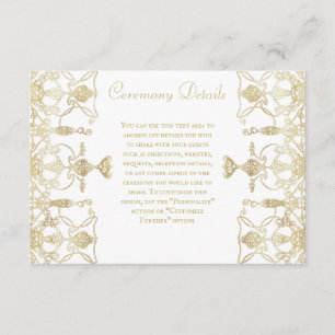 Elegant Gold Pentacle Handfasting Enclosure Card