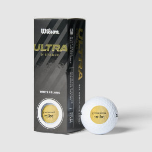 Elegant Gold Personalised Groomsmen Golf Balls