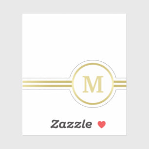 Elegant gold Personalised  Monogram on black