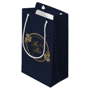 Elegant Gold Personalised Wedding   Gift Bag