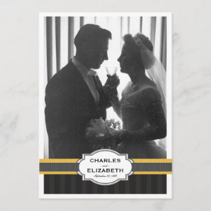 Elegant Gold Photo 50th Wedding Anniversary Party Invitation