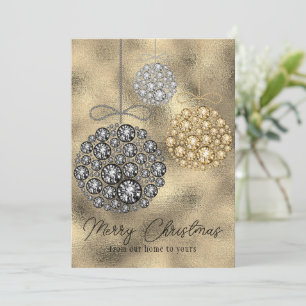 Elegant Gold Photo Merry Christmas Holiday Card