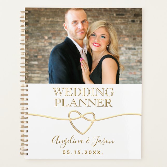 Elegant Gold Photo Wedding Planner (Front)