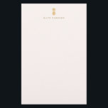 Elegant Gold Pineapple Notepad Note Card<br><div class="desc">Elegant gold pineapple. For additional matching marketing materials,  custom design or
logo enquiry,  please contact me at maurareed.designs@gmail.com and I will reply within 24 hours.
For shipping,  card stock enquires and pricing contact Zazzle directly.</div>