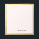 Elegant Gold Pink Notepad<br><div class="desc">For additional matching marketing materials,  custom design or
logo inquiry,  please contact me at maurareed.designs@gmail.com and I will reply within 24 hours.
For shipping,  card stock inquires and pricing contact Zazzle directly.</div>