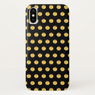 Elegant gold polka dots iPhone x case