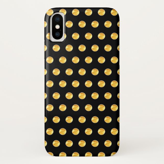 Elegant gold polka dots Case-Mate iPhone case (Back)