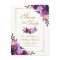 Elegant Gold Purple Violet Floral Save the Date