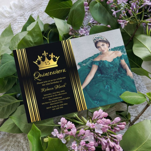 Elegant Gold Quinceanera Invitation (Creator Uploaded)
