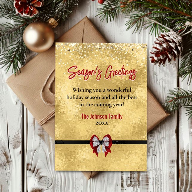 Elegant gold red bow tie Christmas new year  (Creator Uploaded)