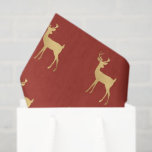 elegant gold reindeer red merry christmas pattern tissue paper<br><div class="desc">elegant gold reindeer red merry christmas pattern</div>