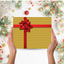 Elegant Gold Repeating Name Pattern Christmas Gift