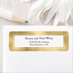 Elegant Gold Return Address Labels
