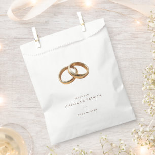 Elegant Gold Rings Favour Bags