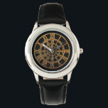 Elegant Gold Roman Numerals Watch<br><div class="desc">Awesome wrist watch with golden coloured Roman numerals.</div>