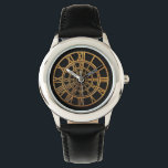 Elegant Gold Roman Numerals Watch<br><div class="desc">Awesome wrist watch with golden coloured Roman numerals.</div>