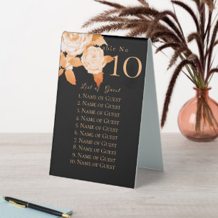 Elegant Gold Rose Black Wedding