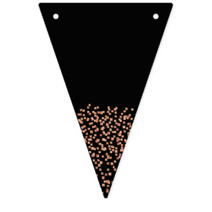 Elegant Gold Rose Black Wedding Bunting